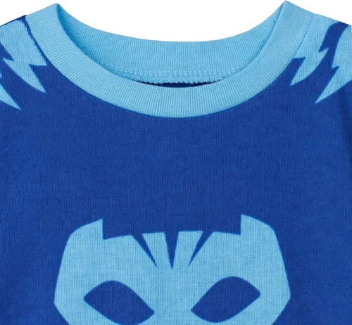 Vista 3 de PJ Masks Conjunto de pijama de algodón de 4 piezas para niños pequeños