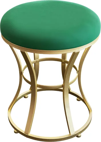 Vista 15 de Taburete de tocador pequeño, taburetes de maquillaje para escritorio de tocador, silla de tocador de baño, taburete metálico para sala de estar