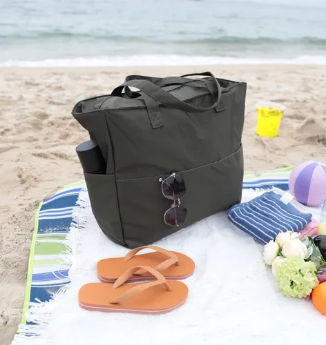 Vista 2 de Bolsa de playa y piscina para mujer, grande, bolsa de gimnasio con compartimento húmedo para viajes, impermeable