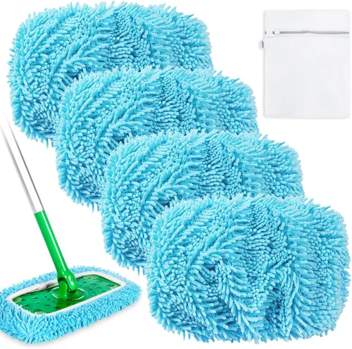 Vista 11 de Recambio de almohadillas húmedas compatible con trapeador Swiffer Sweeper y Paquete de 6