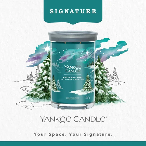 Vista 2 de Yankee Candle Winter Night Stars - Vela en vaso grande Rosa, ámbar, almizcle, doble mecha, para mujer
