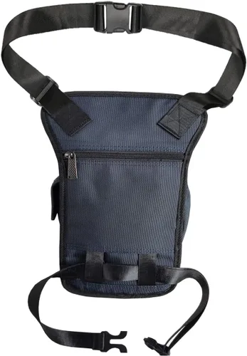 Vista 9 de Bolsa de nailon para la pierna, bolsa de muslo Riñonera táctica para hombro, Negro -, M