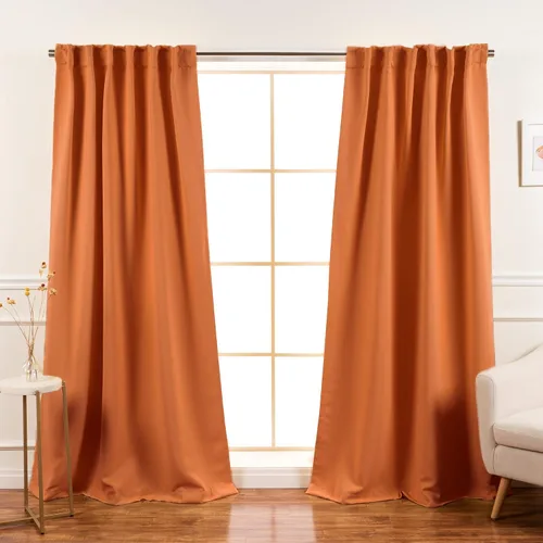 Vista 17 de Best Home Fashion Paneles de cortinas opacas de alta calidad, con aislamiento térmico sólido, cortinas opacas para tratamiento de ventanas
