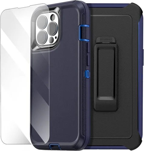 Vista 17 de AICase Funda resistente de 3 capas para iPhone 14 Pro (6.1 pulgadas), apta para bolsillo, protección de grado militar, a prueba de golpes, a prueba