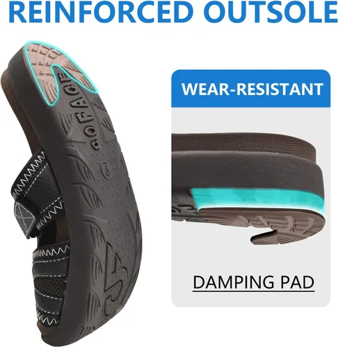 Vista 6 de COFACE Sandalias de recuperación deportiva para hombre, fascitis plantar, suaves, ligeras, ortopédicas