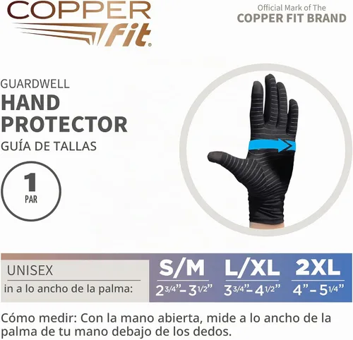 Vista 3 de Copper Fit Guardwell Guantes de protección completa para las manos