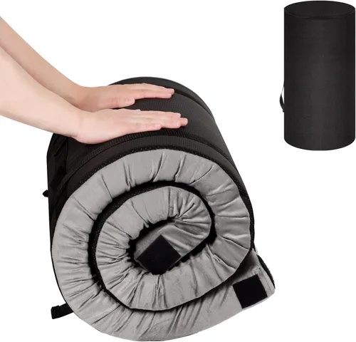 Vista 8 de Colchón de espuma viscoelástica para campamento, portátil, enrollable, para suelo, campamento, automóvil, individual, cuna para niños, cama