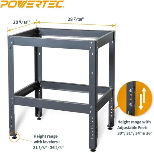 Vista 16 de POWERTEC Tablero de Mesa de Router de 24"x32" con Soporte para Herramientas, Placa de Router y Anillos de Inserción, Capacidad de 400lb Soporte
