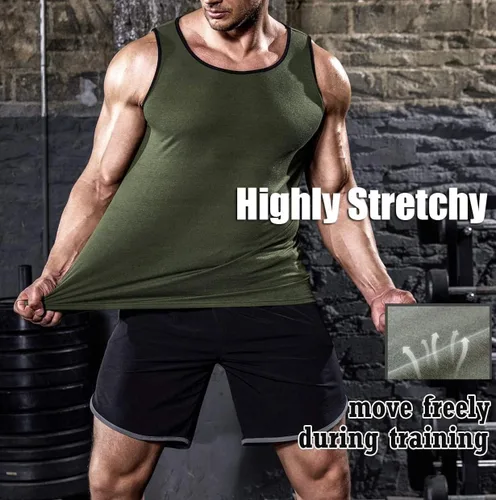 Vista 4 de COOFANDY Camisetas sin mangas de entrenamiento para hombre, paquete de 3 camisetas de gimnasio para culturismo, fitness, sin mangas