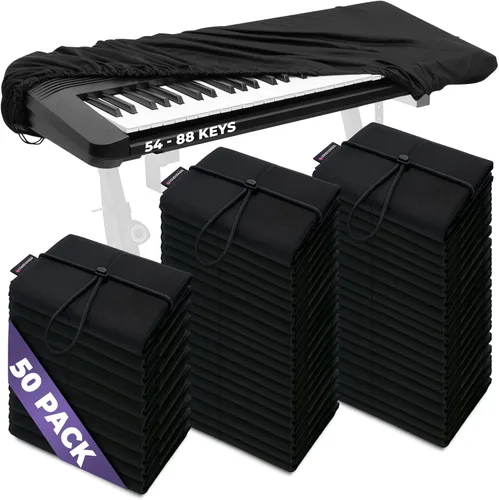 Vista 6 de Liquid Stands Funda para teclado de piano, cubierta antipolvo para 88 Funda protectora eléctrica digital con elastano de alta elasticidad y bloqueo