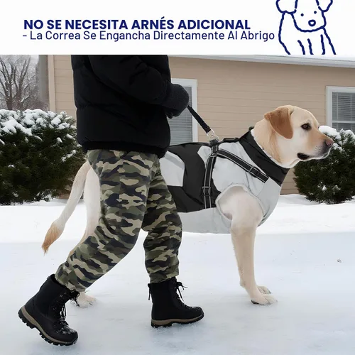 Vista 6 de Fuamey Chaqueta, abrigo, traje de nieve, ropa, chaleco, con arnés integrado, impermeable, cierre en la espalda, bolsa para excremento, con Negro