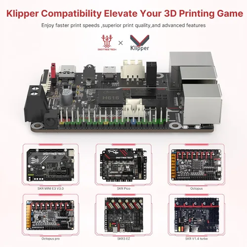 Vista 4 de BIGTREETECH Pi Tablero de control 64bit Quad Core, 1 GB DDR3L 40 pines GPIO compatible con SKR MINI E3 V3.0/Octopus V1.1/Pro, SKR V1.4
