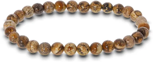 Vista 612 de Gem Avenue Handmade Round Bead Stretch Bracelet Unisex Natural Stone Beaded Jewelry for Men & Women, Elastic Wristband for Daily Wear
