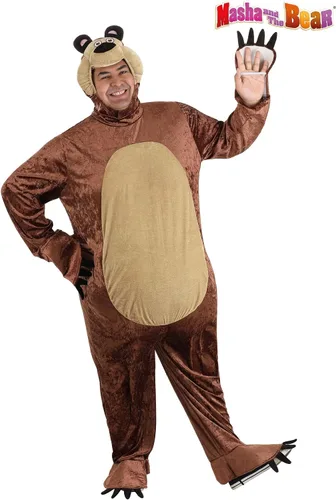 Vista 2 de Men's Plus Size Masha and the Bear Bear Costume
