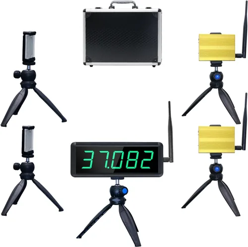 Vista 7 de YZ Temporizador Láser Inalámbrico Alimentado por Batería para Carreras de Sprints, Reloj de Carrera, Temporizador de Carrera, Velocímetro