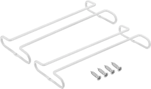 Vista 8 de uxcell Estante para copas de vino debajo del gabinete, 2 piezas de 10 pulgadas, estante colgante de acero inoxidable para copas de vino, organizador