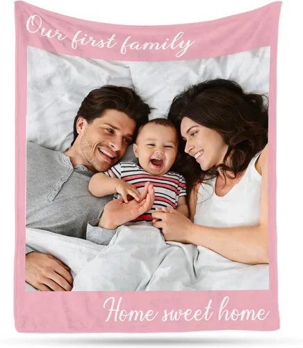 Vista 23 de Envío al día siguiente, manta musical personalizada con foto - impresa en EE. UU., mantas personalizadas con foto para adultos y niños, regalos