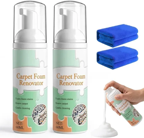 Vista 8 de Removedor de manchas de espuma sin agua con toalla, 2 fl oz