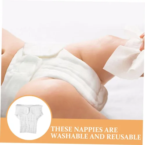 Vista 7 de 5 fundas de pañales de algodón lavables y reutilizables para niños y niñas, de alta absorción, suaves, transpirables, lavables a máquina, pañales s