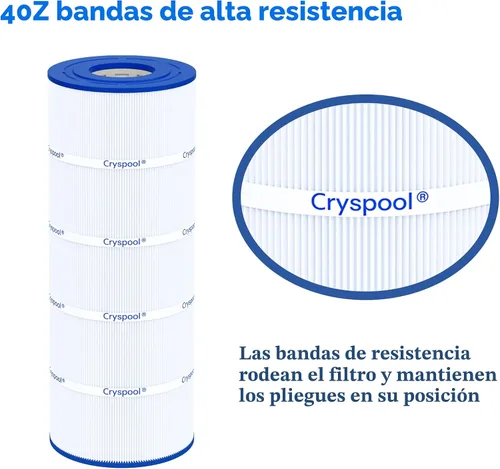 Vista 6 de Cryspool® 08055 Filtro compatible con Hayward C1200, CX1200RE, PA120, C-8412, Ultra-B2, FC-1293, Clearwater II 125, 817-0125N, Cartucho de filtro