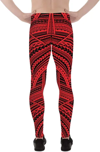 Vista 2 de Leggings para hombre, diseño tribal maorí