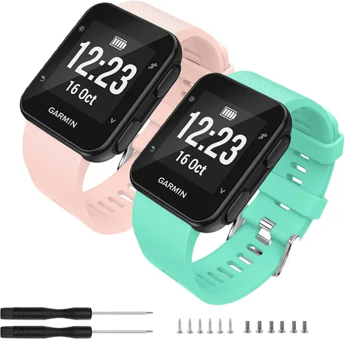 Vista 36 de GVFM banda compatible con Garmin Forerunner 35, silicona suave correa de repuesto para reloj inteligente Garmin Forerunner 35, se ajusta a muñeca