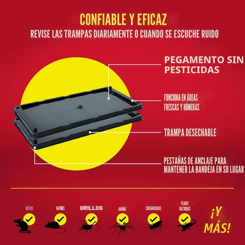 Vista 7 de Catchmaster Trampas de pegamento para ratas y ratones con masilla adhesiva, 2 unidades, tablero de pegamento grande a granel, trampas para ratas