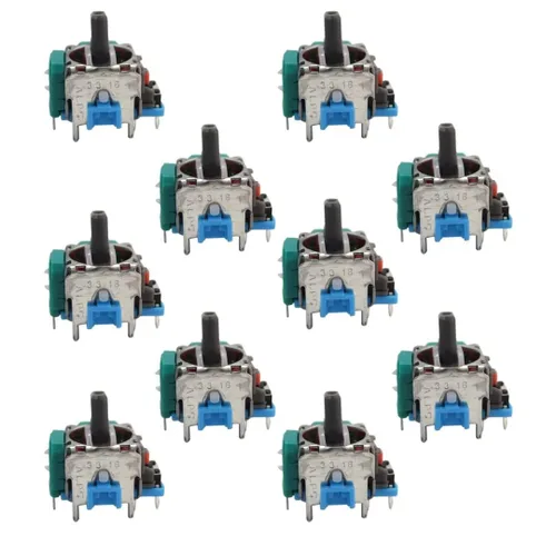 Vista 7 de 10 piezas de repuesto para controlador de joystick analógico, compatible con PS4 Playstation 4, azul