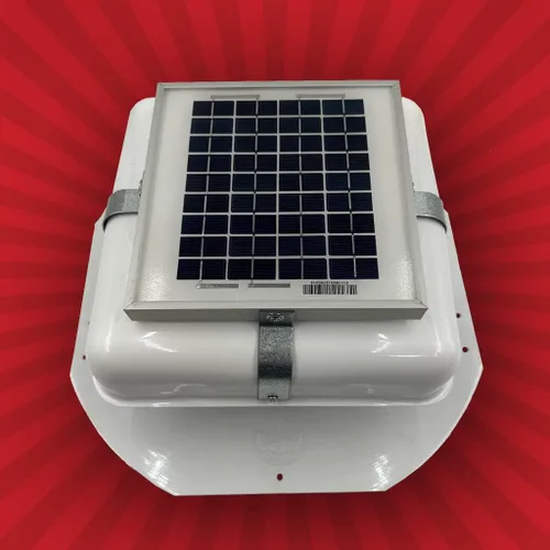 Vista 2 de Solar Blaster Ventilador solar para techo – Ventilador solar para ático con ventilación blanca de 4.5 vatios – Solución de ventilación para tu