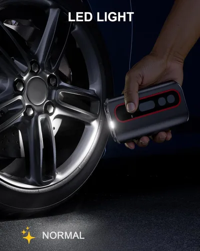 Vista 8 de Mini bomba eléctrica para bicicleta, 4 veces más rápida, bomba de neumáticos de bicicleta de 160 PSI con parada automática de calibre, bomba