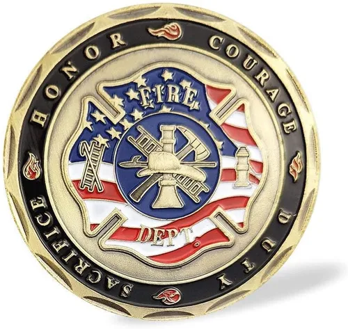 Vista 2 de Moneda de desafío de oración de los bomberos voluntarios de San Florian