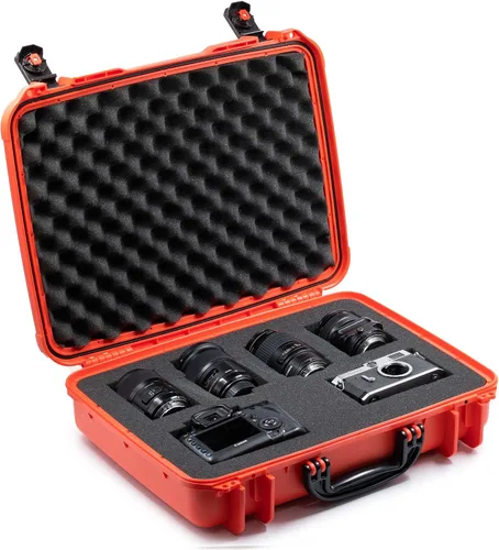 Vista 8 de Seahorse Caja protectora resistente 710 con espuma Accuform, aprobada por la TSA, especificaciones mil, resistente al agua IP67, fabricada en Negro