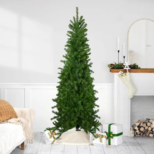 Vista 2 de Canadian Pine Artificial Pencil Christmas Tree - 7.5' - Unlit