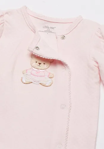 Vista 3 de Little Me - Pijama para dormir con pies para niña