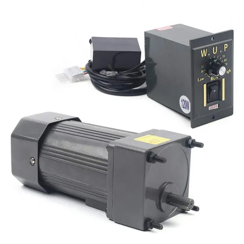 Vista 32 de 15W 10K AC110V 125 RPM Motor reductor de engranajes variable ajustable con controlador de velocidad para la industria