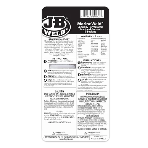 Vista 2 de J-B Weld 8272 MarineWeld Epoxi Marino - 2oz.