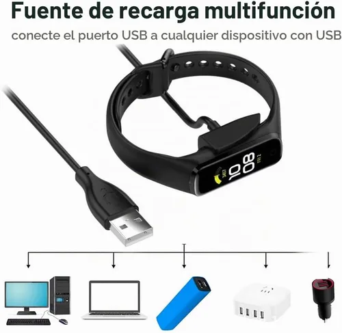 Vista 5 de Cargador compatible con Samsung Galaxy Fit 2, cable de carga USB de repuesto, adaptador de accesorios para Samsung Galaxy Fit 2