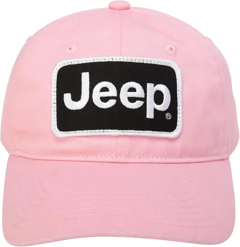 Vista 3 de Jeep Sombrero de parche bordado sin estructurar de sarga china prémium para mujer, gorra para niñas, color rosa, Rosado