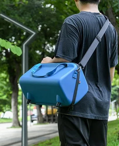 Vista 7 de Coyktonty Funda de transporte para Logitech Ultimate Ears Hyperboom altavoz, bolsa de almacenamiento de EVA, impermeable, estéreo, funda protectora