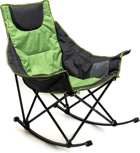 Vista 20 de SUNNYFEEL Silla Mecedora de Camping Paquete de 2, Silla Plegable de Jardín Extragrande para Exteriores con Bolsillo, Resistente