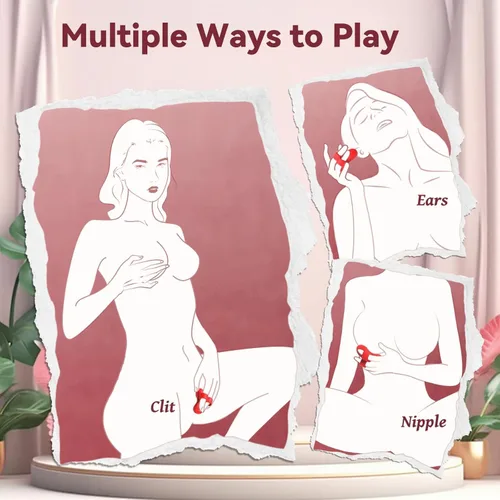 Vista 3 de Vibrador de dedo, mini vibrador, juguetes sexuales para mujeres, juguetes para adultos con 10 modos de vibración, vibradores sexuales femeninos