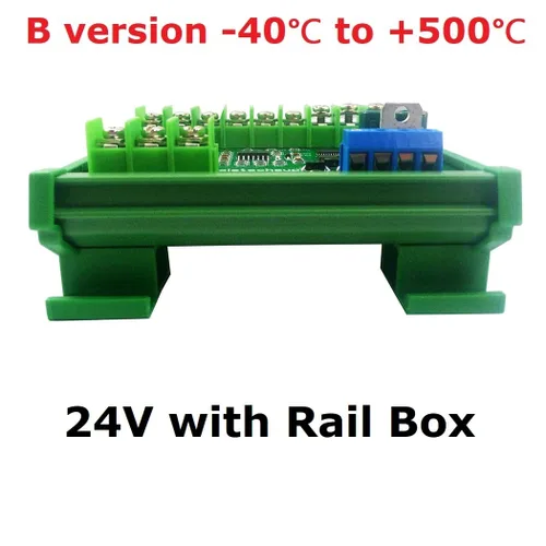 Vista 16 de 4ch 500 Celsius PT100 Thermocouple RTD emperature Sensor RS485 Temperature Sensor Module Modbus RTU Board Paperless Recorder (A 12V with Rail Box)