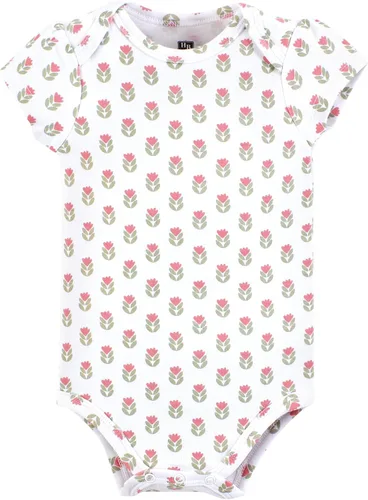 Vista 107 de Hudson Baby baby-girls Cotton Bodysuits 3-pack