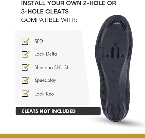 Vista 3 de Tommaso Strada Mens Cycling Shoes for Road Bikes Universally Compatible with All Shoe Clips & Bike Cleats, from SPD to Look Delta to Speedplay