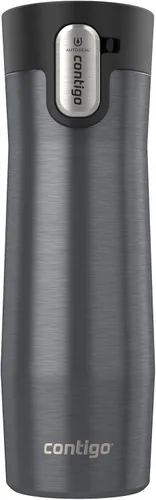 Vista 6 de Contigo AUTOSEAL West Loop - Taza de viaje de acero inoxidable aislada al vacío con tapa fácil de limpiar, 12 onzas, arándano