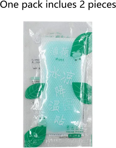 Vista 7 de 60 hojas de parches de gel refrescante para la fiebre, tiras refrescantes para la frente, láminas de gel refrescante para aliviar el dolor