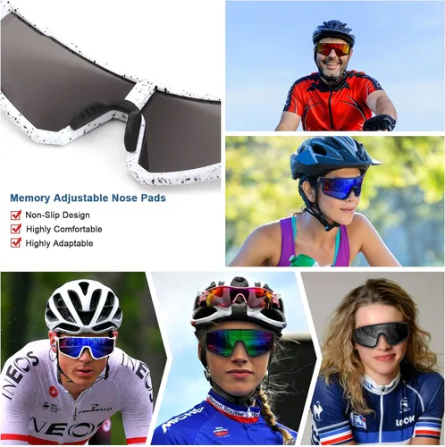 Vista 8 de Karsaer Visison - Gafas de sol polarizadas para ciclismo, equitación, deportes, hombres y mujeres, para Moutain Baseball MTB