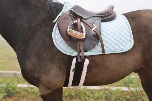 Vista 5 de T TEKE Contornos diarios en inglés para caballos: Acolchado con forro polar, elástico de doble cara resistente y hebillas de acero inoxidable