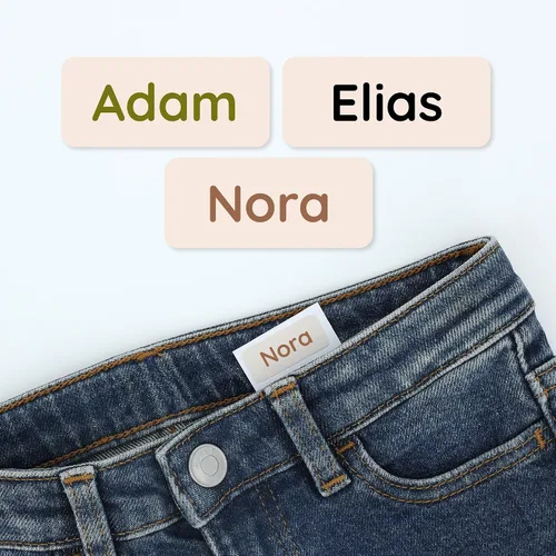 Vista 12 de TeddyLabels - Etiquetas para ropa para hogar de ancianos (60) – Etiquetas adhesivas con nombre para ropa y artículos personales. Etiquetas