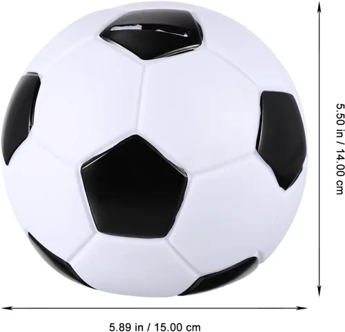 Vista 4 de Toddmomy - Alcancía de pelota de fútbol para niños, 5.90 pulgadas, caja de ahorro de dinero para niños y niñas, temática deportiva, decoración